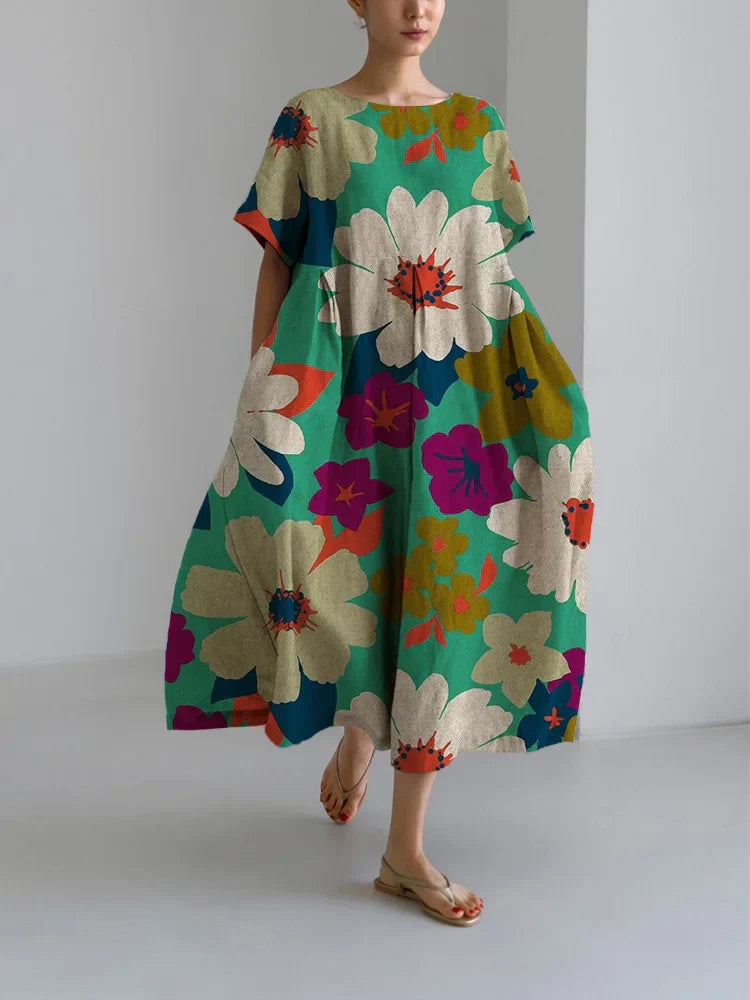 Aya – Robe fleurie colorée
