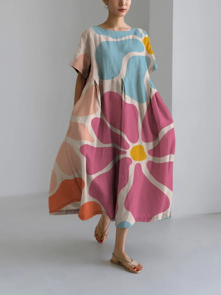 Esti – Robe maxi florale artistique