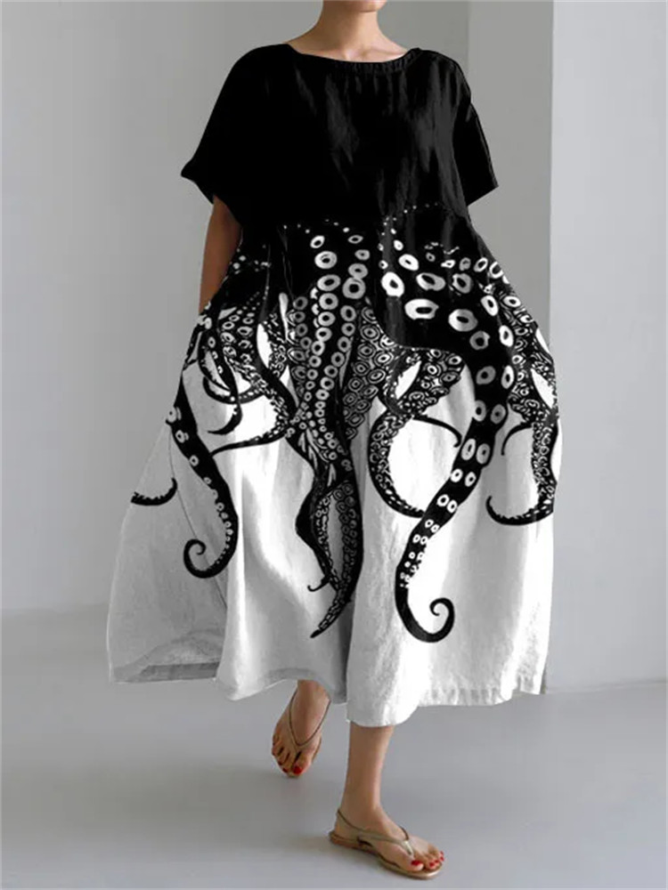 Carmel – Robe maxi aux teintes océaniques