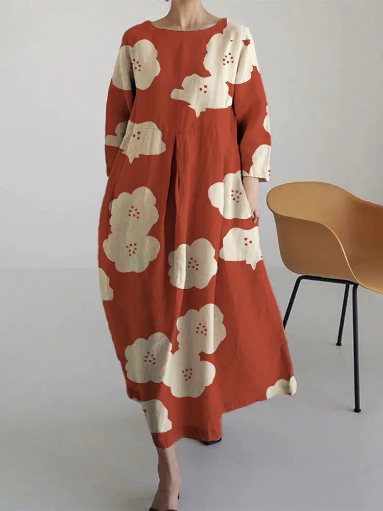 Maayan – Maxi décontracté avec un motif printanier