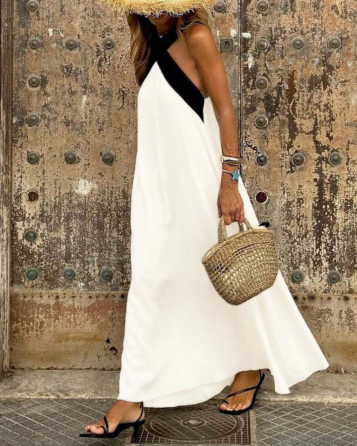 SIENNA | Robe Élégante avec Dos Nu et Col Croisé à la Mode