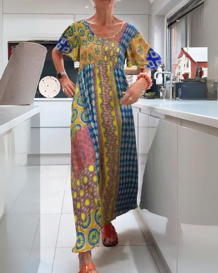 Delise | Robe Bohème à Motif Paisley