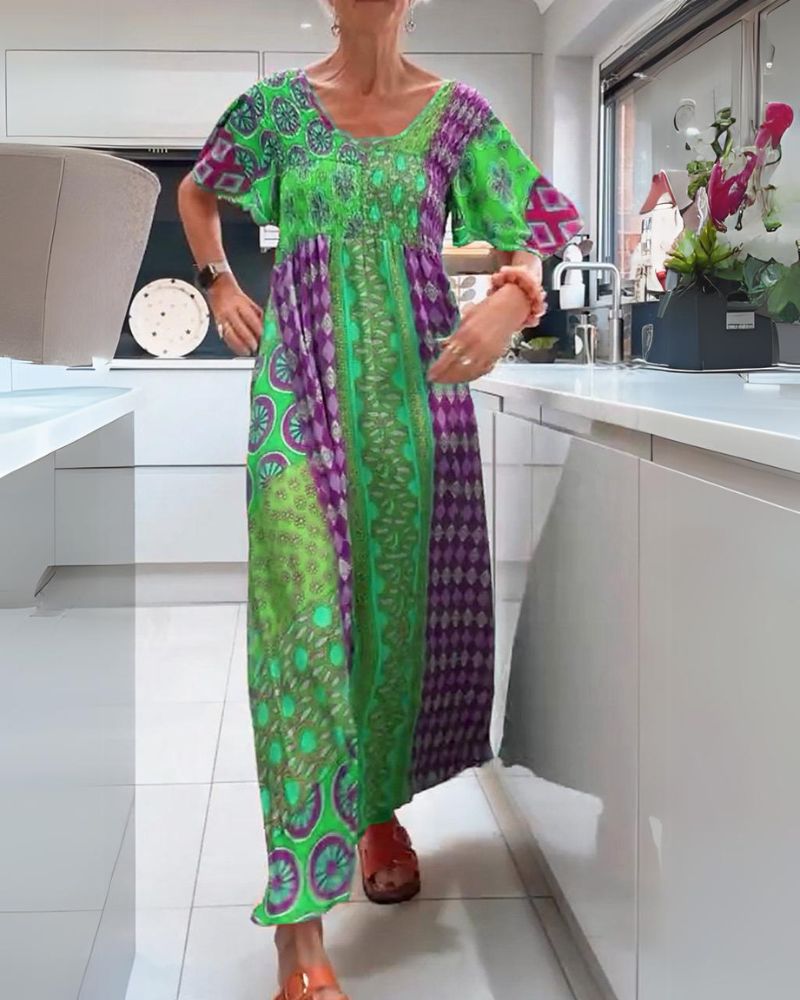 Delise | Robe Bohème à Motif Paisley