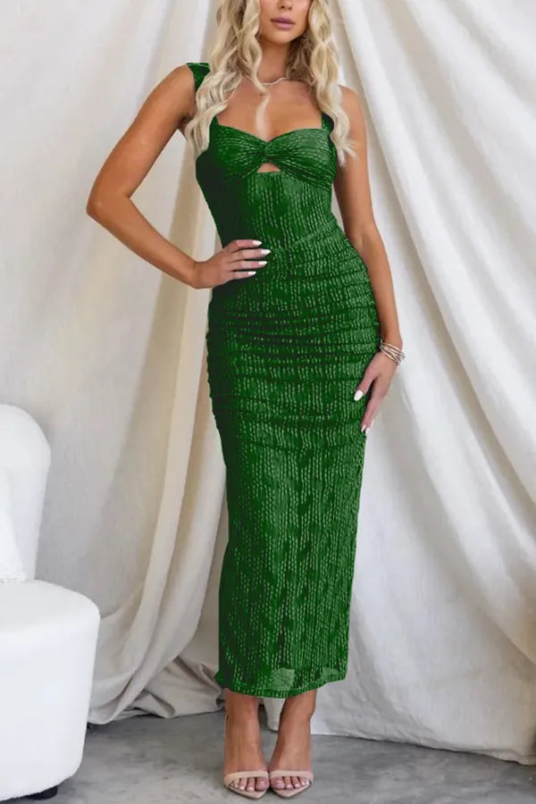 Veronica | Robe Longue en Tulle Plissé