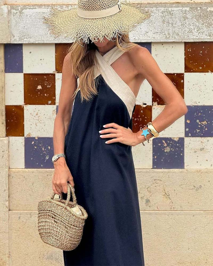 SIENNA | Robe Élégante avec Dos Nu et Col Croisé à la Mode