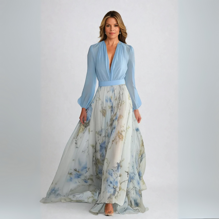 Dolores - Robe longue à motif floral