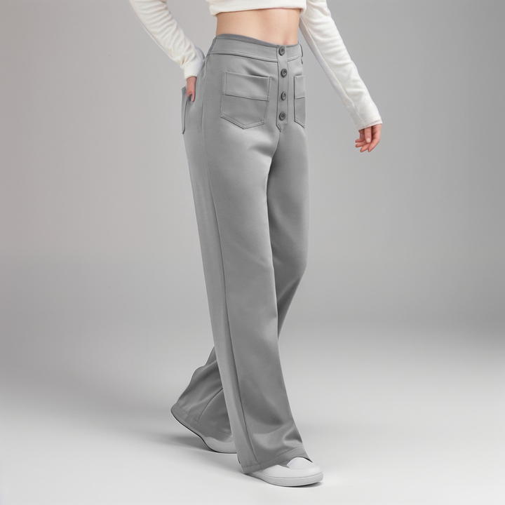 Elsa | Pantalon élastique taille haute