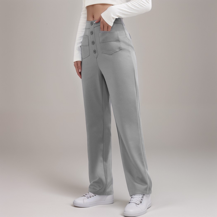 Elsa | Pantalon élastique taille haute