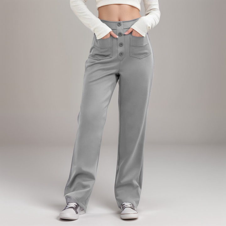 Elsa | Pantalon élastique taille haute