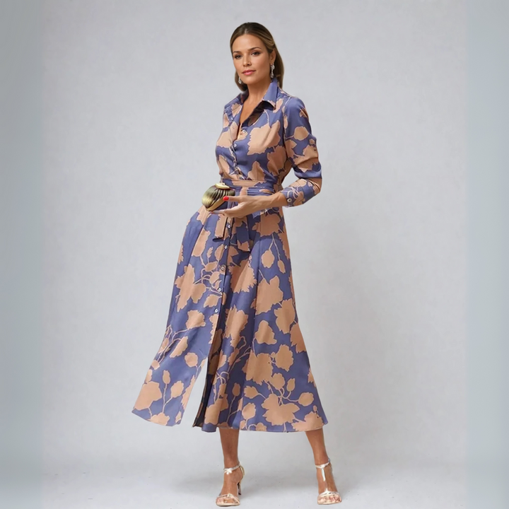 Floriza - Robe Classique de Style Chemisier