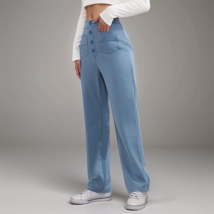 Elsa | Pantalon élastique taille haute