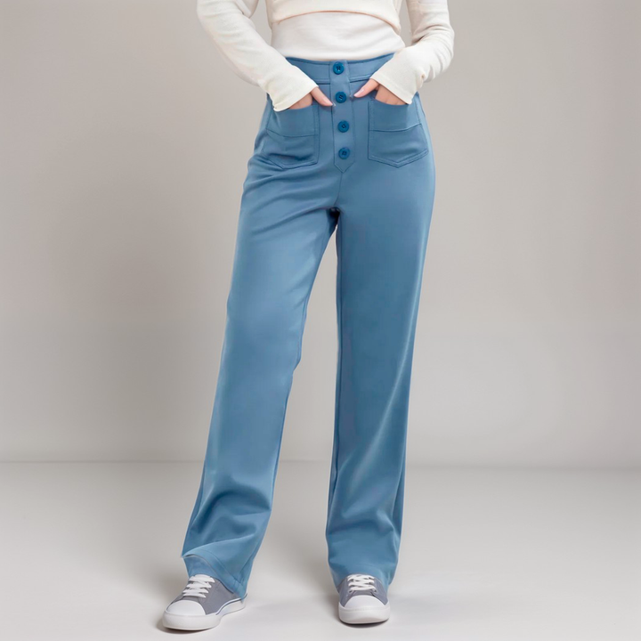 Elsa | Pantalon élastique taille haute