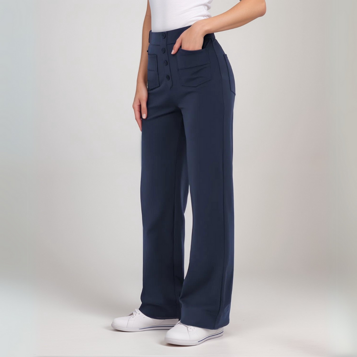 Elsa | Pantalon élastique taille haute