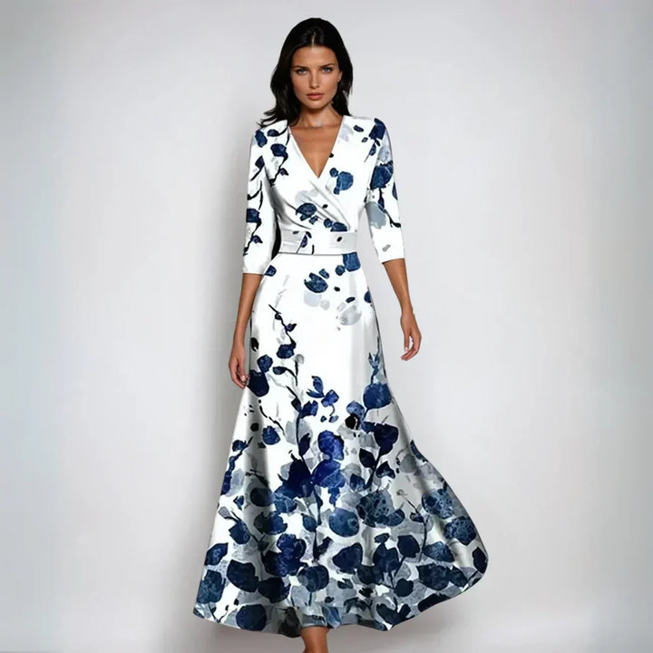 Emily | Robe Fleurie Élégante à Enveloppe
