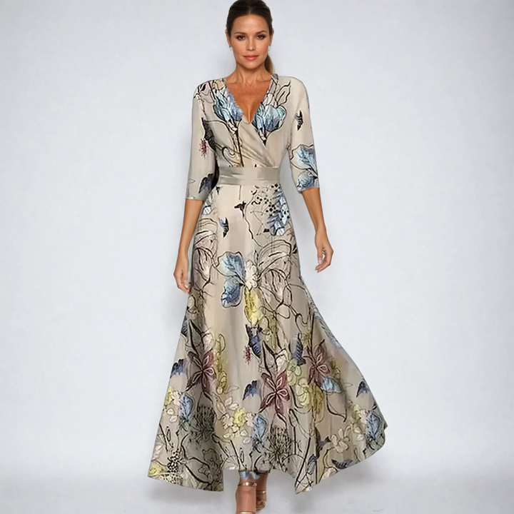 Emily | Robe Fleurie Élégante à Enveloppe