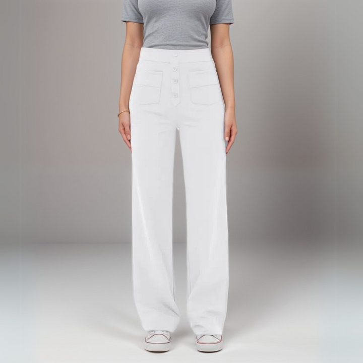 Elsa | Pantalon élastique taille haute