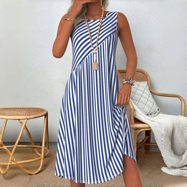 Emeely | Robe d'Été à Rayures Sans Manches