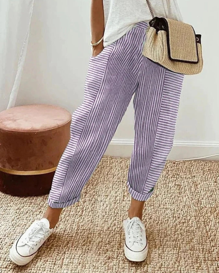 AMARA - PANTALON RAYÉ