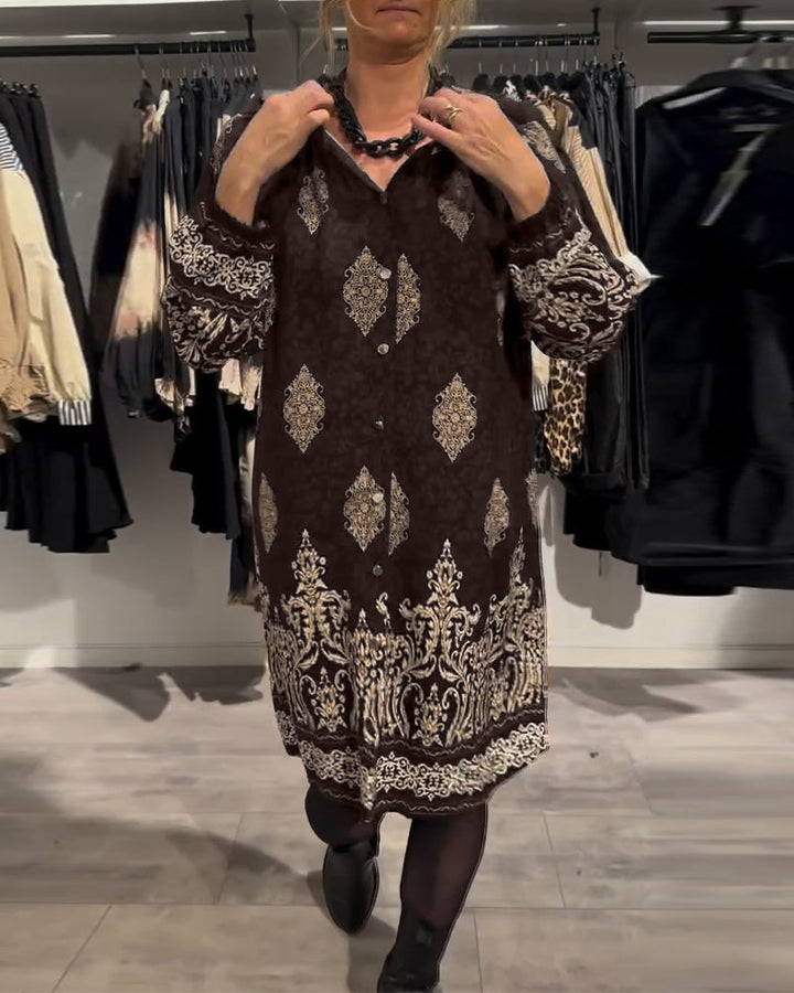 Ilse | Robe inspirée vintage avec patte de boutonnage