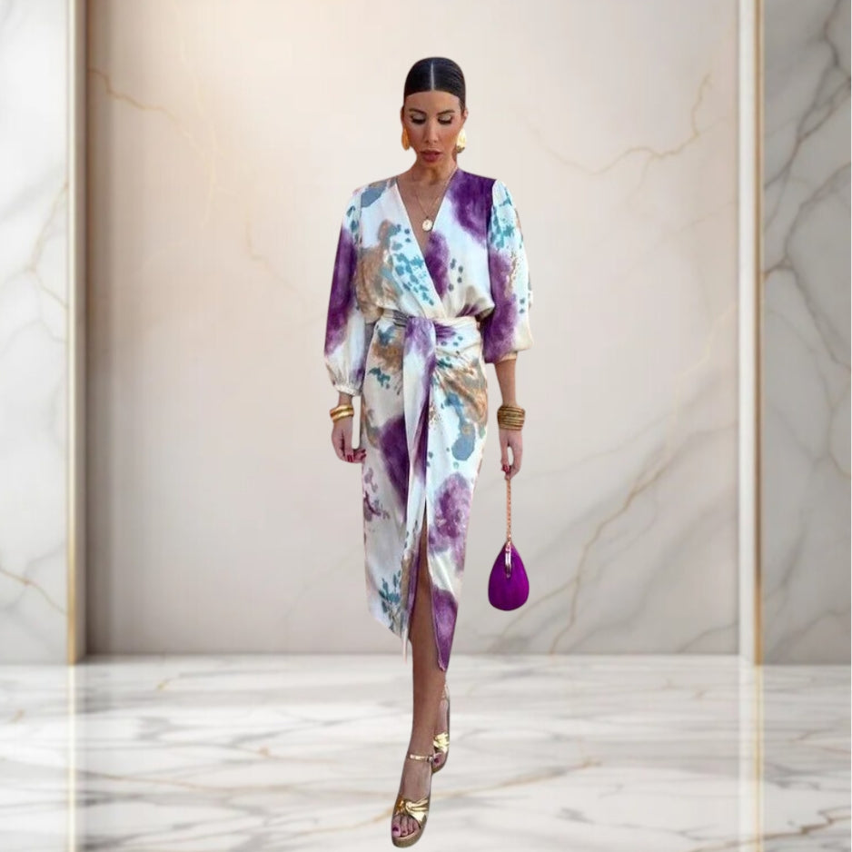 Valeria | Robe Élégante avec Nœud à la Taille