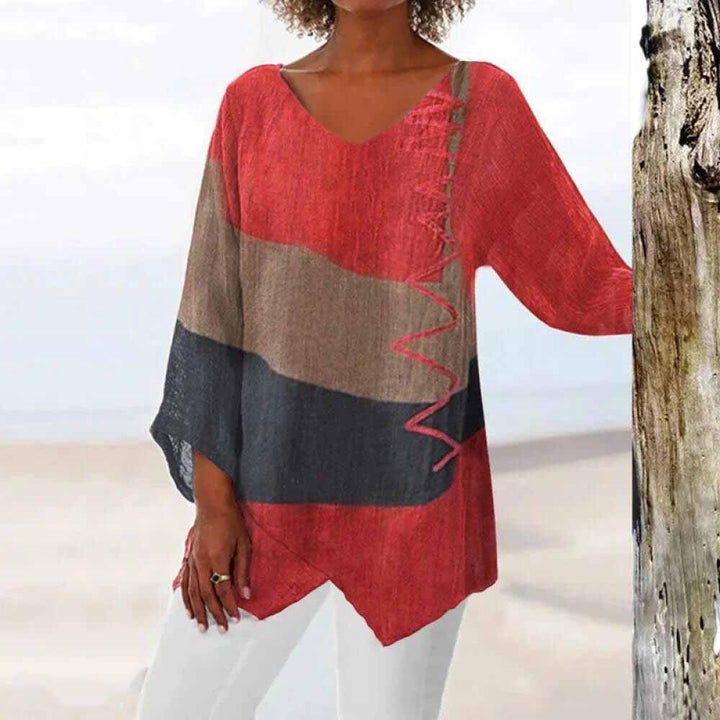 Élise™ | Chemise Élégante Tricolore