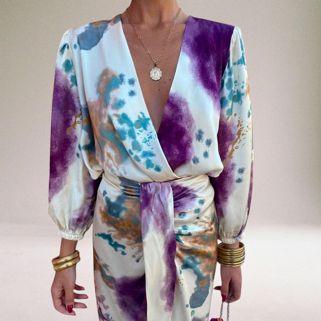 Valeria | Robe Élégante avec Nœud à la Taille