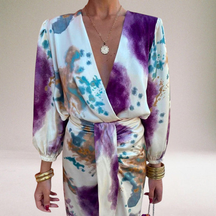 Valeria | Robe Élégante avec Nœud à la Taille