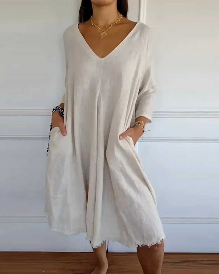 TERESA - ROBE COMMODE À MANCHES 3/4