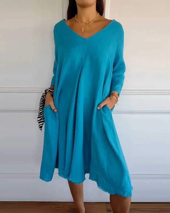 TERESA - ROBE COMMODE À MANCHES 3/4
