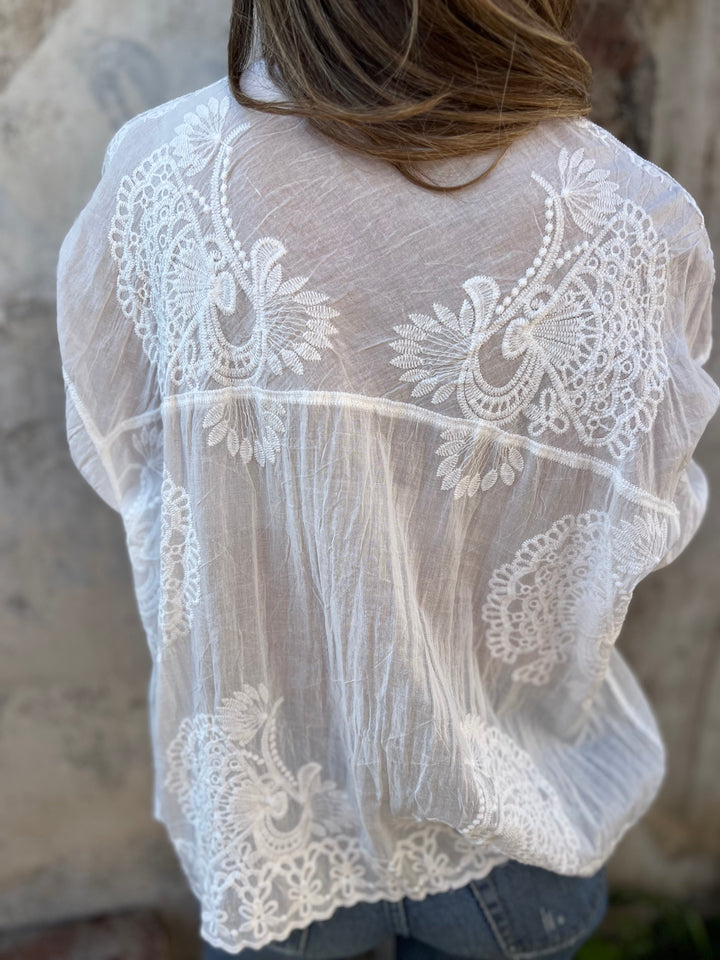 Eva | Blouse Luxueuse avec Motif Élégant