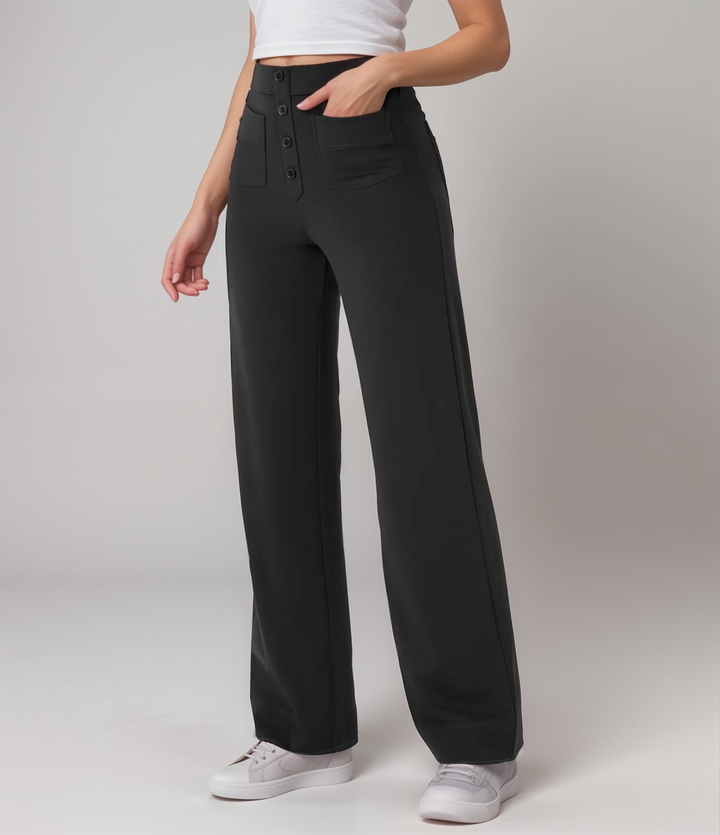 Elsa | Pantalon élastique taille haute