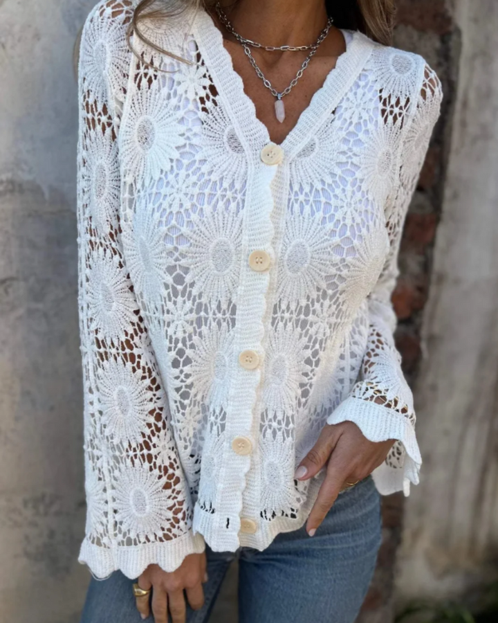 NALIE | Cardigan en Crochet avec Boutons