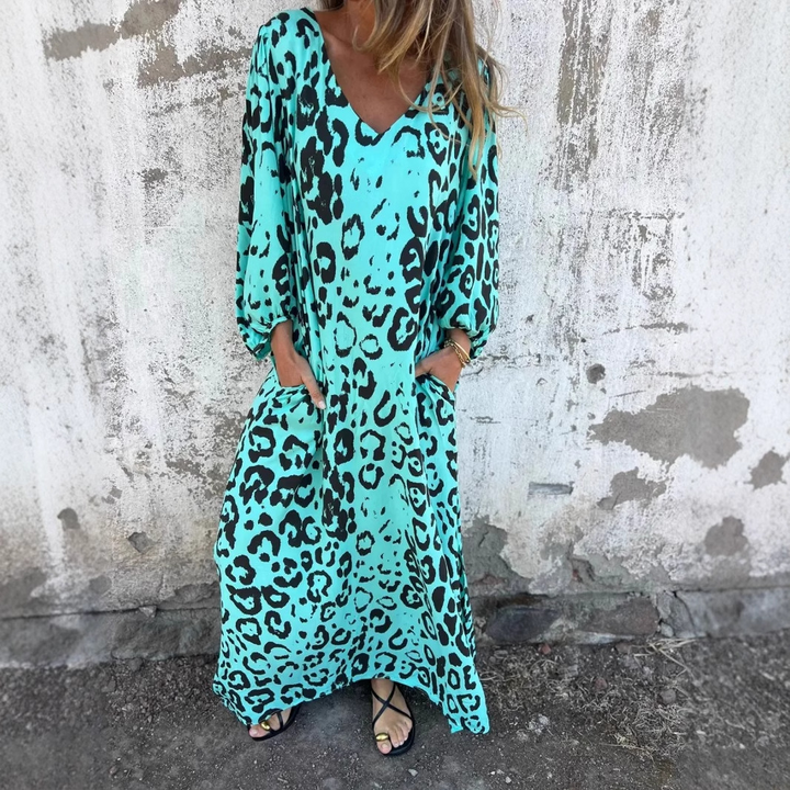 Denise | Robe à motif léopard