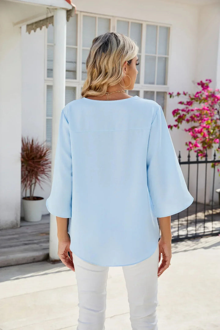Helene - Blouse à col en V