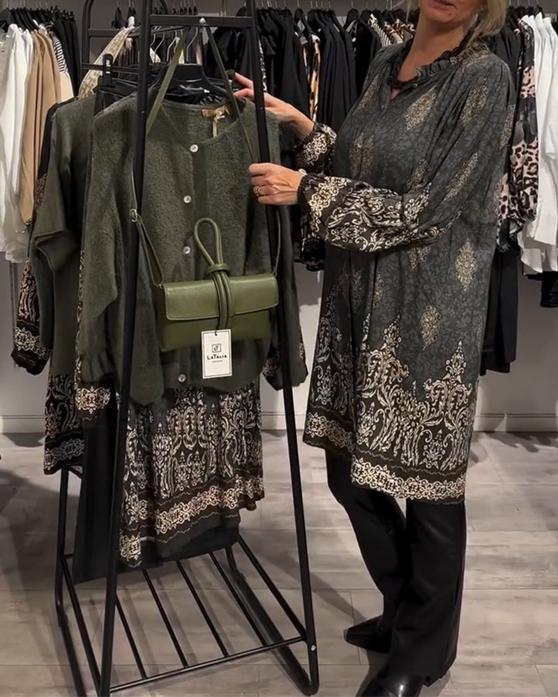 Ilse | Robe inspirée vintage avec patte de boutonnage