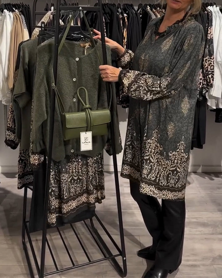 Ilse | Robe inspirée vintage avec patte de boutonnage