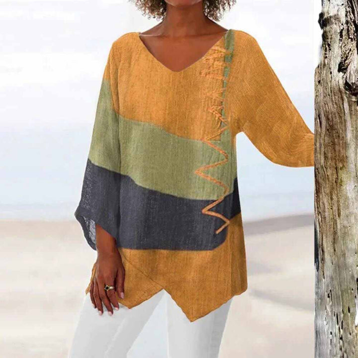Élise™ | Chemise Élégante Tricolore