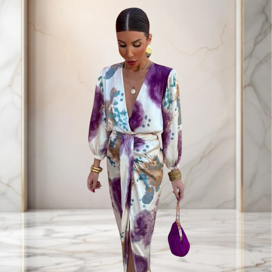 Valeria | Robe Élégante avec Nœud à la Taille