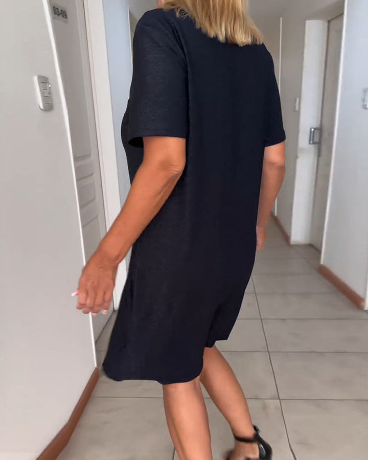 Els | Robe à manches courtes et décolleté en V