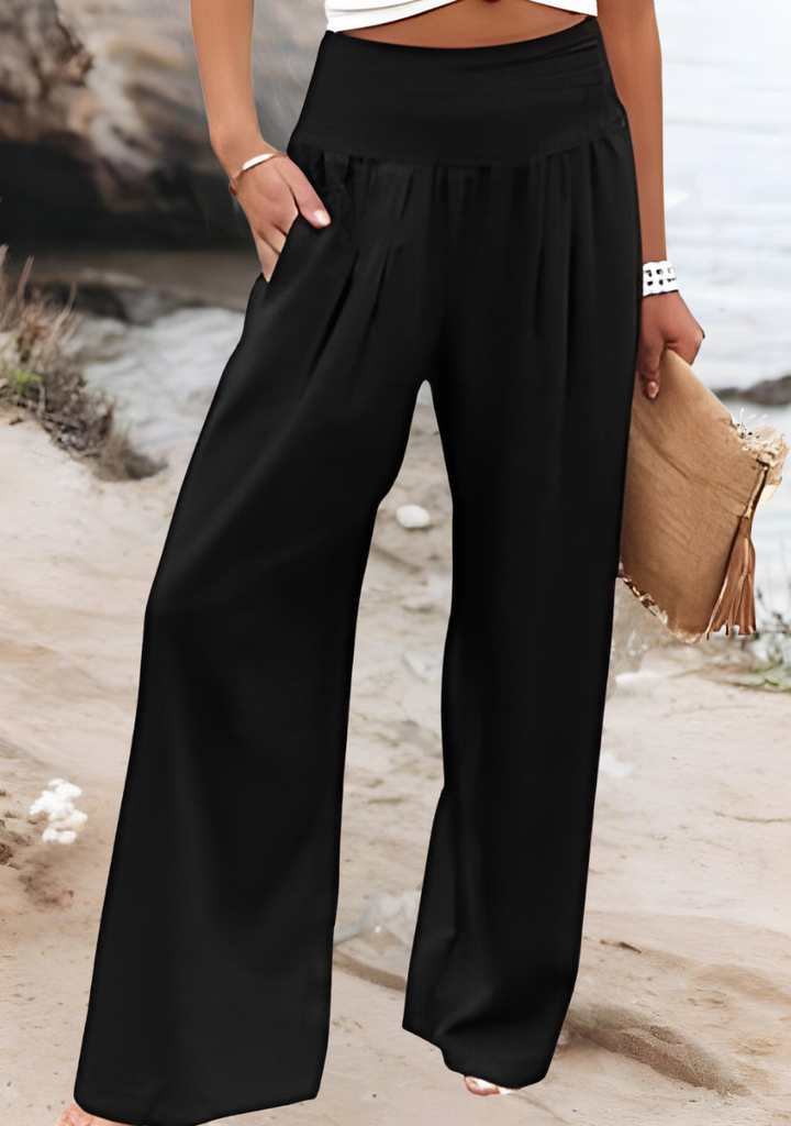 Amar | Pantalon de Plage Fluide à Jambes Larges
