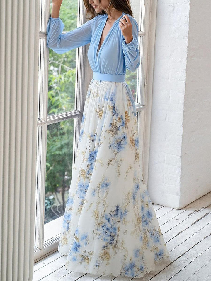 Dolores - Robe longue à motif floral