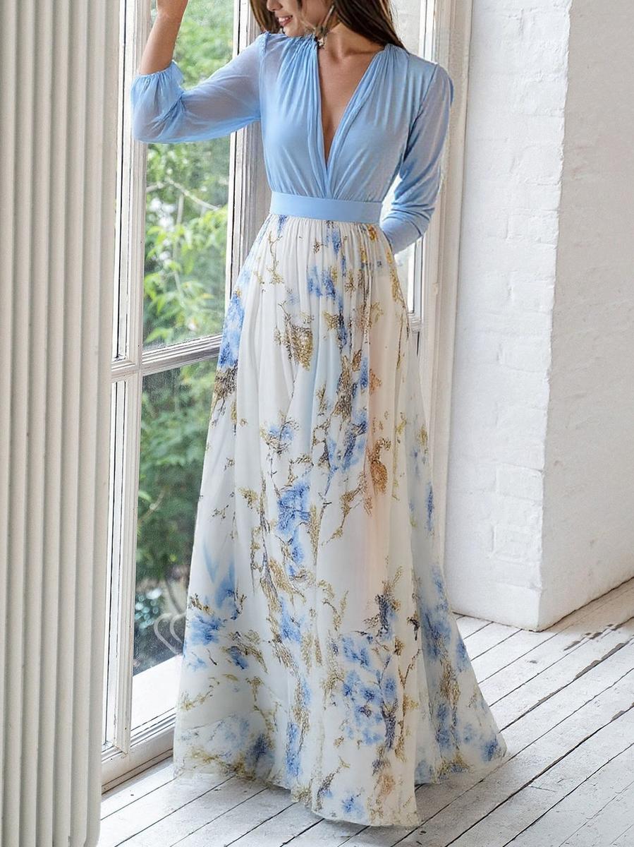 Dolores - Robe longue à motif floral