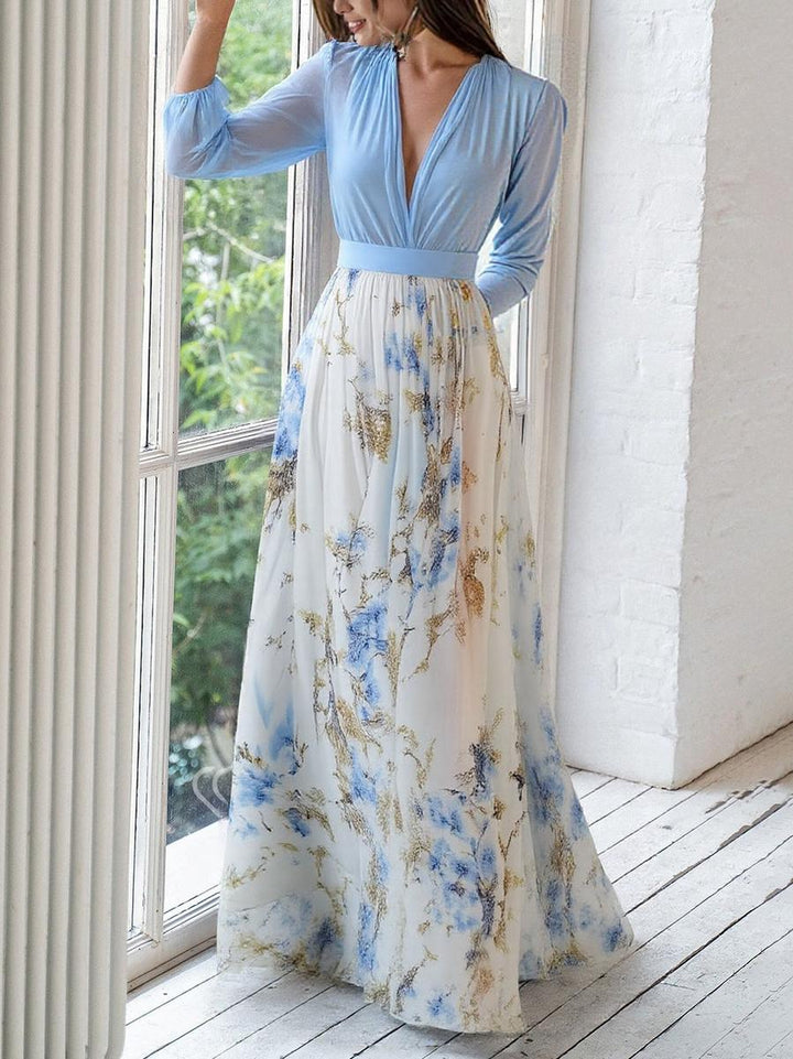 Dolores - Robe longue à motif floral