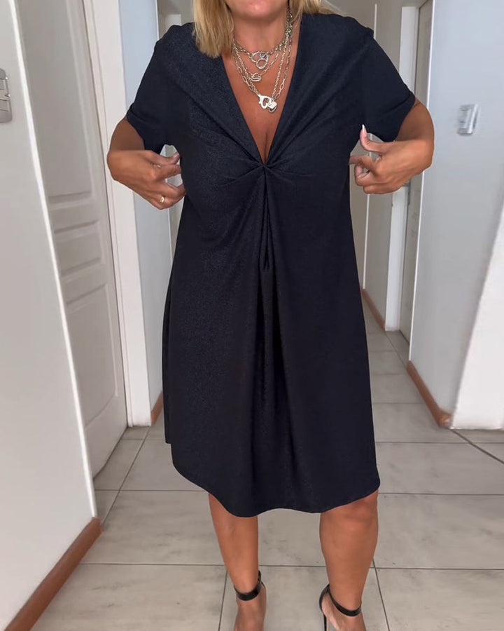Els | Robe à manches courtes et décolleté en V