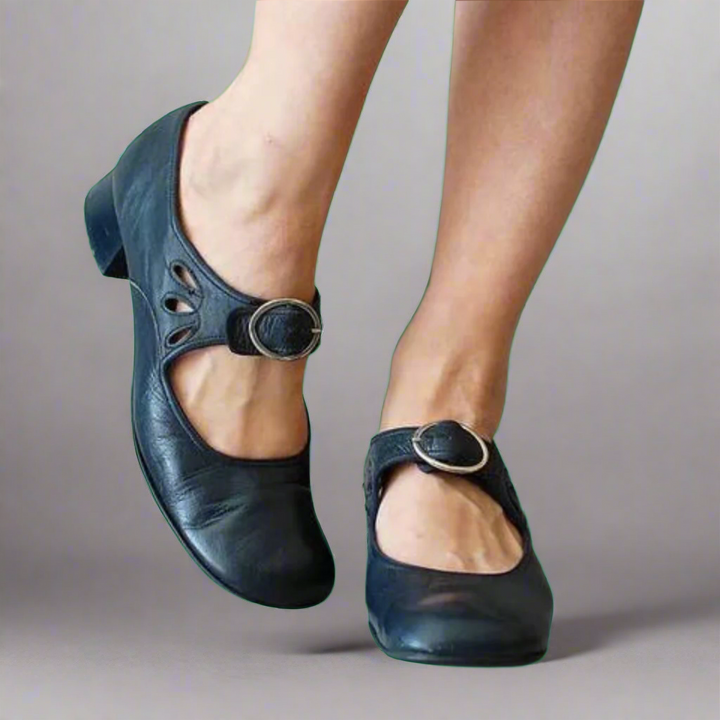Denisa | Sandales en cuir orthopédique avec semelle compensée confortable