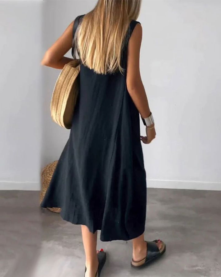 BLOME – ROBE BOHO SANS MANCHES MIDI