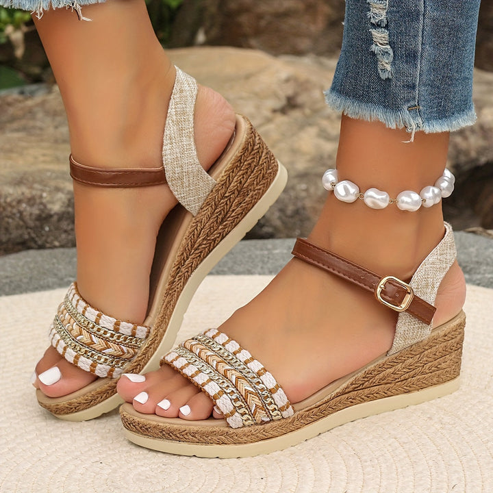 Sandales compensées tissées Amara™ Boho