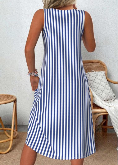 Emeely | Robe d'Été à Rayures Sans Manches