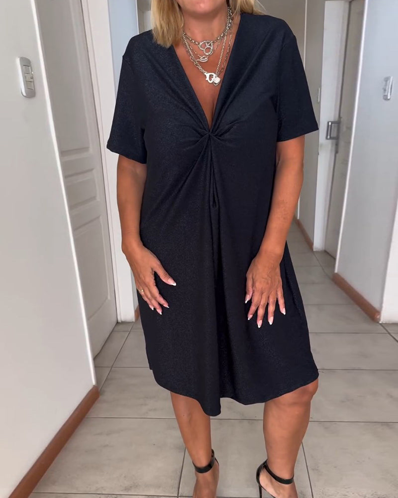 Els | Robe à manches courtes et décolleté en V