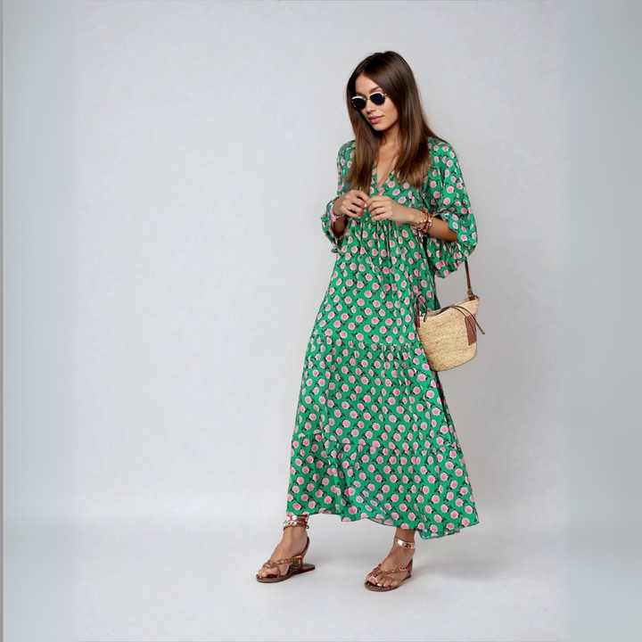 Elin | Robe Maxi en Coton Boho